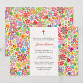 Op maat gemaakte Bright Floral First Community uit Kaart (Voorkant / Achterkant)