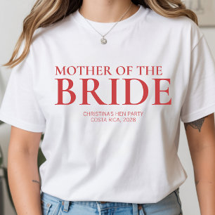 Op maat gemaakte bruidsjurk shirt voor moeder van