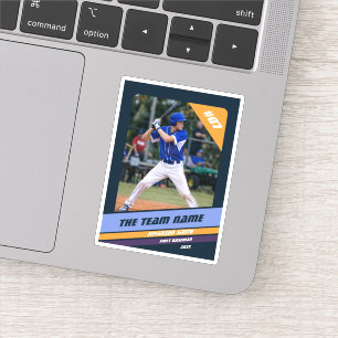Op maat gemaakte cadeau voor honkbalspeler donkerb sticker