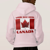 Op maat gemaakte Canada-vlagjack met souvenir capu (Achterkant)