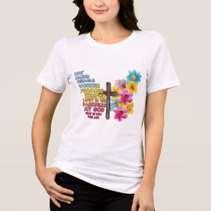 Op maat gemaakte christelijke geloof T-shirt 