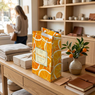 Op maat gemaakte citrus zakelijke bedankje klein cadeauzakje