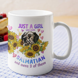 Op maat gemaakte Dalmatiër Liefhebber Zonnebloem T Koffiemok