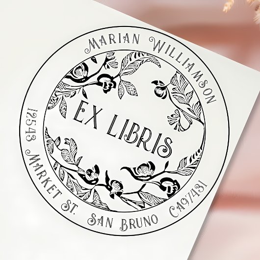 Op maat gemaakte Deco Ex Libris-boekenlegger met b Rubberstempel