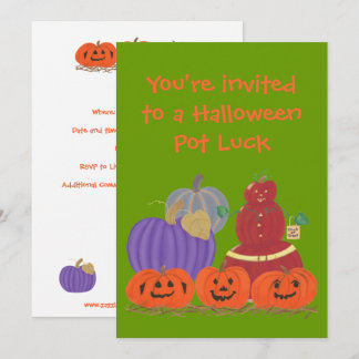 Op maat gemaakte dineruitnodigingen met Halloween Kaart