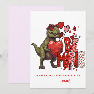 Op maat gemaakte dinosaurus Valentijnkaart – T‑Rex Kaart