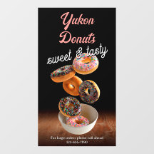 Op maat gemaakte donutwinkel zakelijke promotie