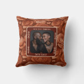 Op maat gemaakte, doordachte relatie throw kussen (Achterkant)