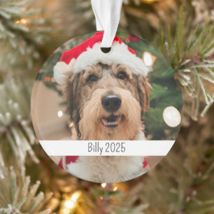 Op maat gemaakte dubbelzijdige hond huisdier Kerst Ornament