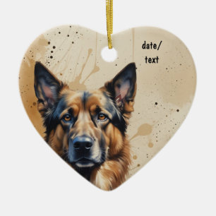 Op maat gemaakte Duitse Herdershond, Hondenhuisdie Keramisch Ornament