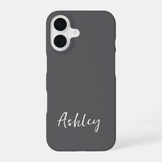 Op maat gemaakte eenvoudige stijlvolle moderne zwa iPhone 16 hoesje