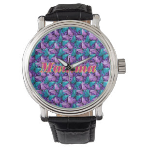 Op maat gemaakte en gepersonaliseerde bloemengesch horloge