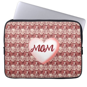 Op maat gemaakte en gepersonaliseerde bloemengesch laptop sleeve