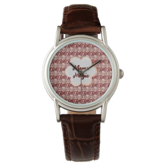 Op maat gemaakte en gepersonaliseerde bloemengift  horloge (Voorkant)