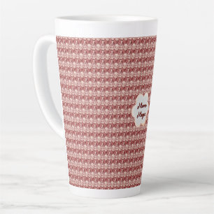 Op maat gemaakte en gepersonaliseerde bloemengift latte mok