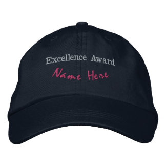 Op maat gemaakte Excellentie Award Hoed Werk Navy  Geborduurde Pet