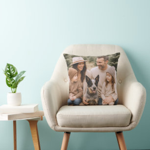 Op maat gemaakte familie foto kussenhoes kussen