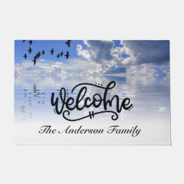 Op maat gemaakte familie-welkomstmat deurmat