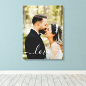 Op maat gemaakte familiefoto Love Script Canvaspri Canvas Afdruk (Insitu (Houten vloer))