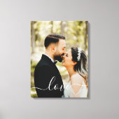 Op maat gemaakte familiefoto Love Script Canvaspri Canvas Afdruk (Voorkant)