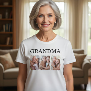 Op maat gemaakte familiefoto oma t-shirt