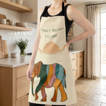 Op maat gemaakte familienaam Olifant Boho Midden E