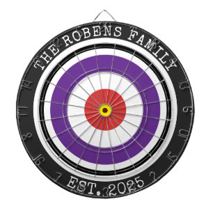 Op maat gemaakte familienaam rustieke dartbord
