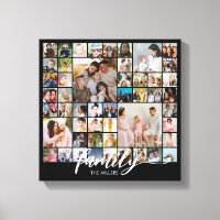 Op maat gemaakte familieportret fotocollage 50 fot