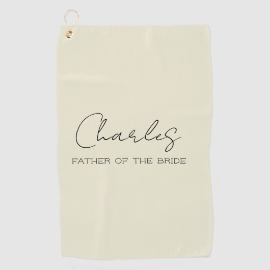 Op maat gemaakte 'Father of the Bride' Golfhanddoek (Voorkant)