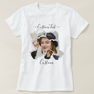Op maat gemaakte foto-bootleg vintage stijl gepers t-shirt