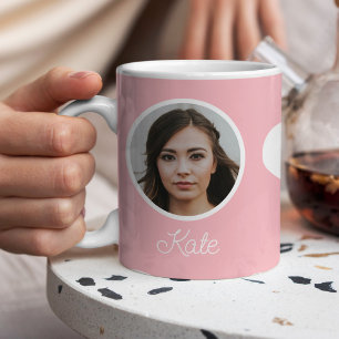 Op maat gemaakte foto en naam met monogram koffiemok