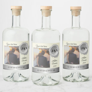 Op maat gemaakte foto gepersonaliseerde gin likeurfles etiket