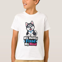 Op maat gemaakte foto Husky-hond Husky verbeterde