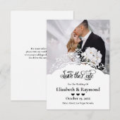 Op maat gemaakte foto-huwelijksaankondiging save the date (Voorkant / Achterkant)