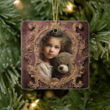 Op maat gemaakte foto met sierlijk ontwerp Kerstba