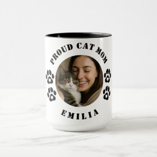Op maat gemaakte foto Proud Cat Mom koffiemok Mok