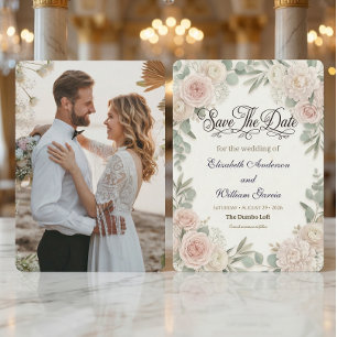 Op maat gemaakte foto rustieke romantiek save the date