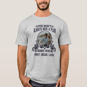 Op maat gemaakte foto van gepensioneerde motorrijd t-shirt