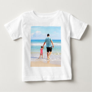 Op maat gemaakte fotobaby T-shirt upload je foto's