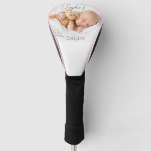 Op maat gemaakte fotobeker voor baby papa golfheadcover