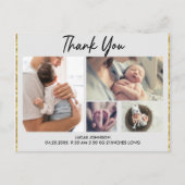 Op maat gemaakte fotocollage baby dankjewel briefk briefkaart (Voorkant)