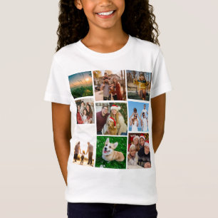 Op maat gemaakte fotocollage-shirt, op maat gemaak t-shirt