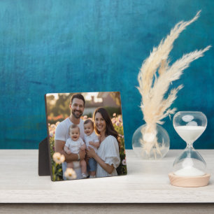 Op maat gemaakte fototafelplaquette met ezel fotoplaat