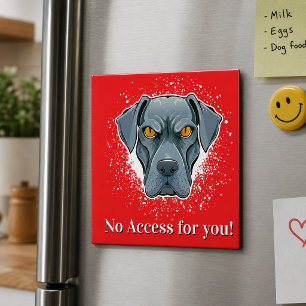 Op maat gemaakte Geen Toegang Hond Gezicht Magneet