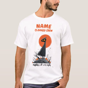 Op maat gemaakte gekapte crew Halloween-shirt T-shirt
