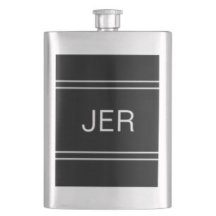 Op maat gemaakte gemonogrammeerde initialen drinke flacon