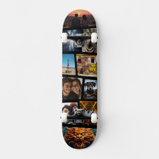 Op maat gemaakte gepersonaliseerde fotocollage ska skateboard