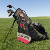 Op maat gemaakte, gepersonaliseerde monogram tweed golfhanddoek (Groen)