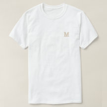 Op maat gemaakte gepersonaliseerde T-shirt met ini