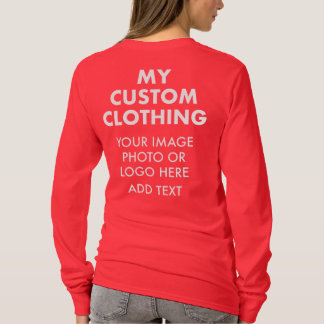 Op maat gemaakte gepersonaliseerde VROUWEN RODE LA T-shirt